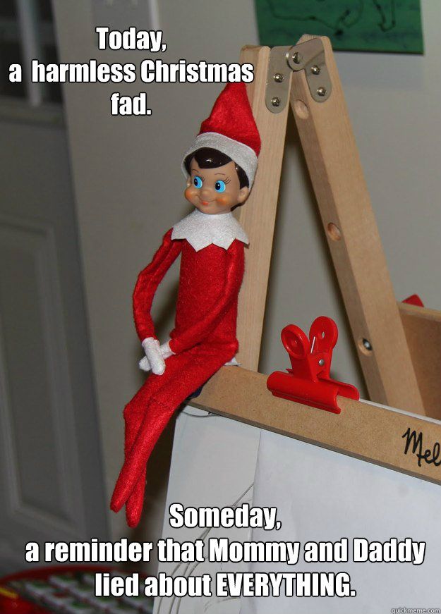 Sick Elf Anti Christmas Fabric, humor / Joke